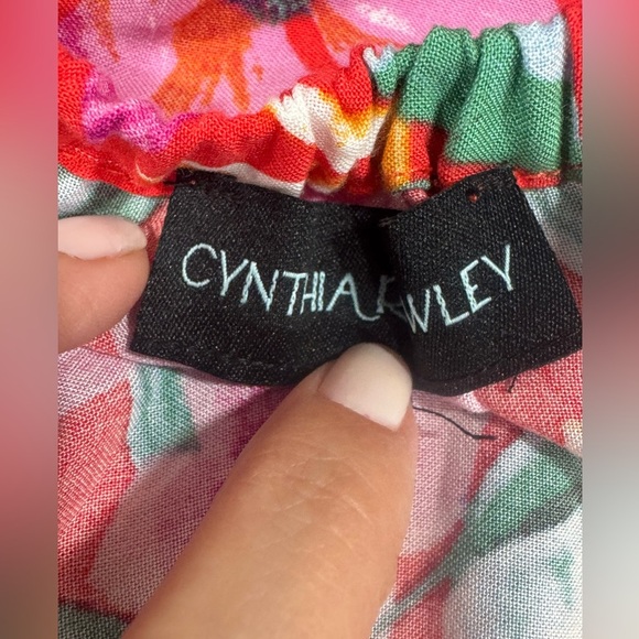 Women's Cynthia Rowley Pink Floral Mini Dress NO TAG indicating SIZE - Picture 7 of 12